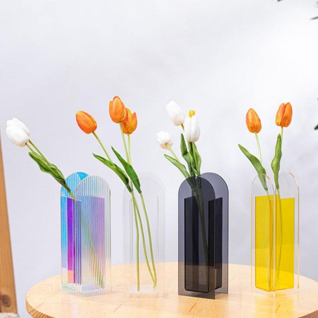 Acrylic Rainbow Vertial Flower Vase by ACFENG – WUXIAN Creative