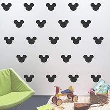 Load image into Gallery viewer, 24PCS Cartoon Mickey Mouse Head Wall Sticker Baby Nursery Cute Animal Wall Decal Children Room, Wall Art Easy Removable
