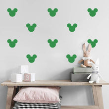 Load image into Gallery viewer, 24PCS Cartoon Mickey Mouse Head Wall Sticker Baby Nursery Cute Animal Wall Decal Children Room, Wall Art Easy Removable
