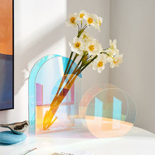 Load image into Gallery viewer, Nordic Acrylic Rainbow Flower Vase by ACFENG
