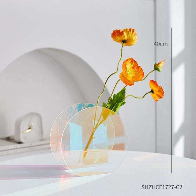 Nordic Acrylic Rainbow Flower Vase by ACFENG